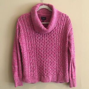 AEO Pink Cowl Neck Sweater